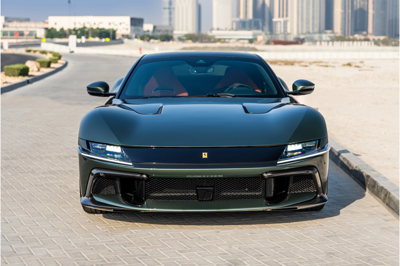 Hire Ferrari 12Cilindri British Green in Dubai