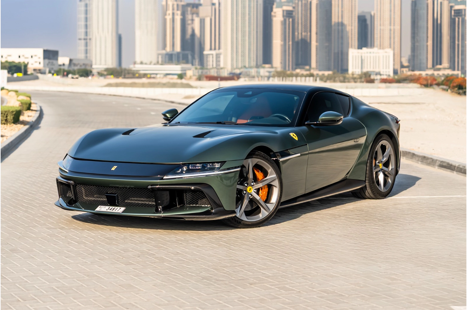 Hire Ferrari 12Cilindri British Green in Dubai photo 2