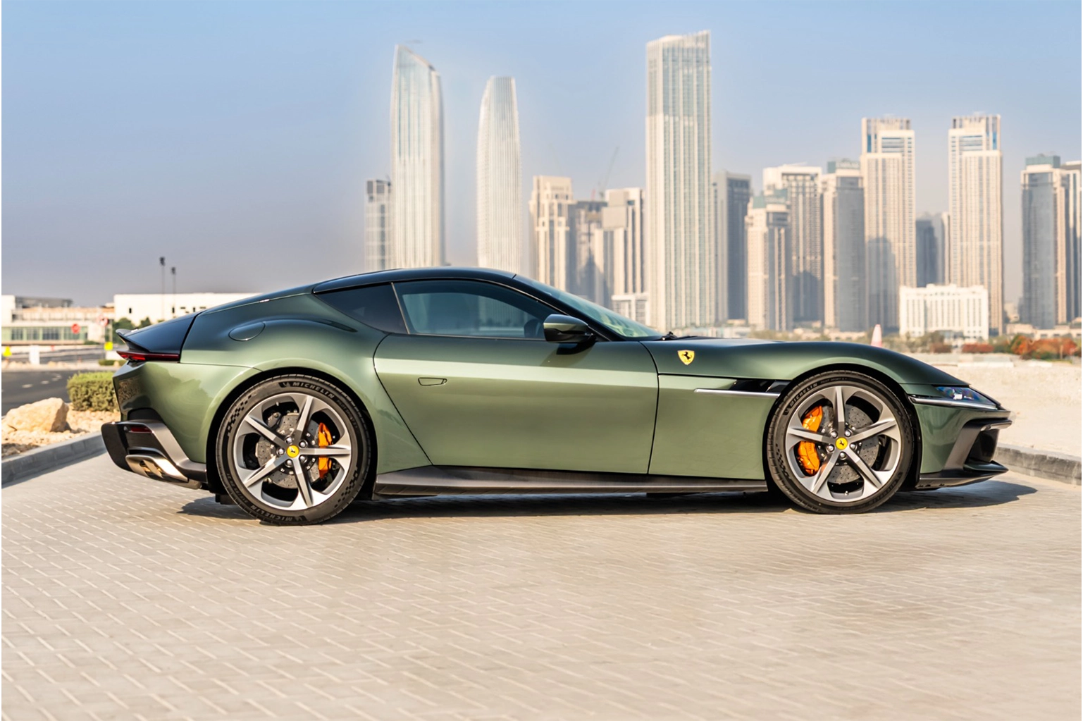Hire Ferrari 12Cilindri British Green in Dubai photo 3