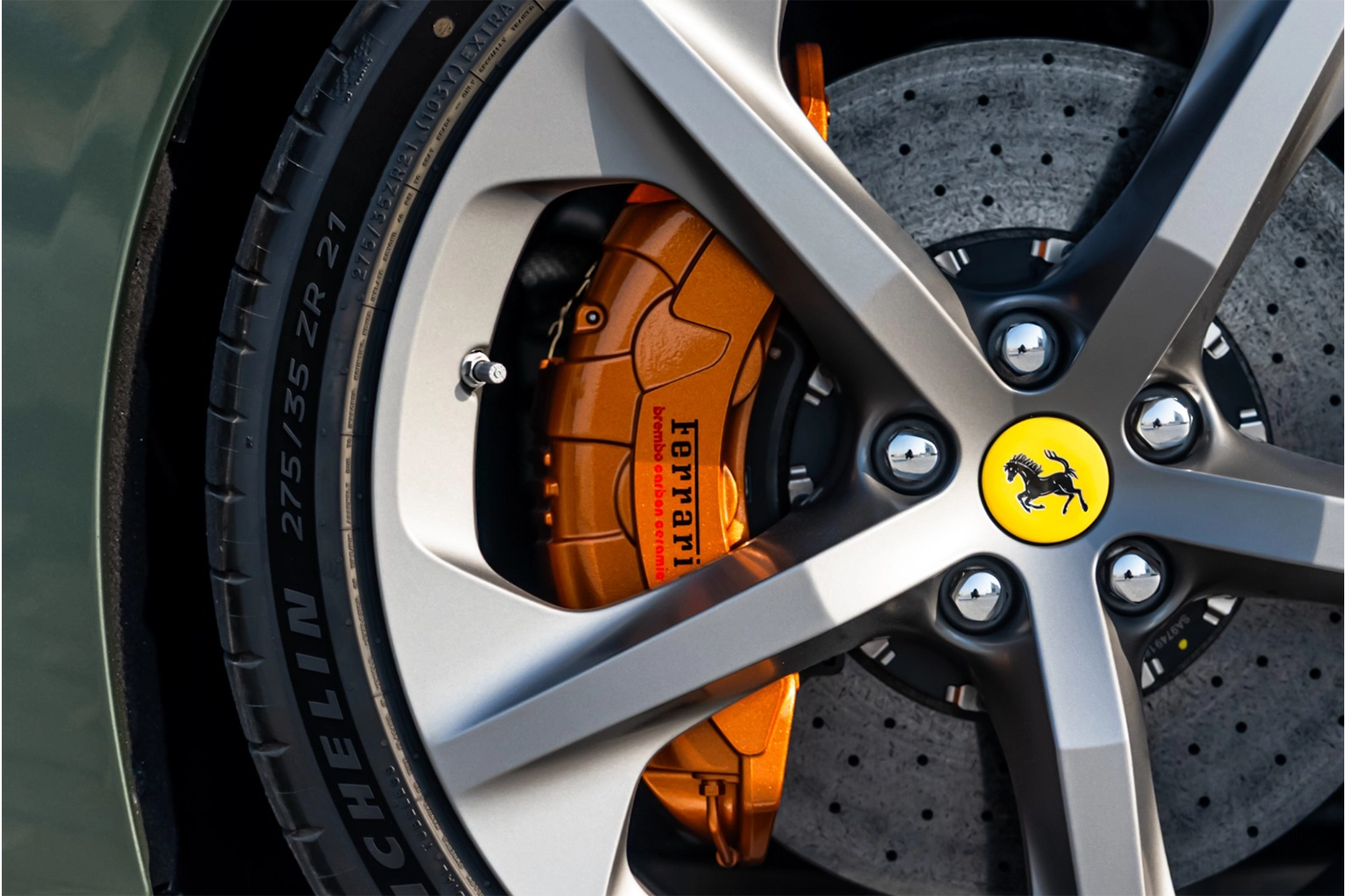 Hire Ferrari 12Cilindri British Green in Dubai photo 7