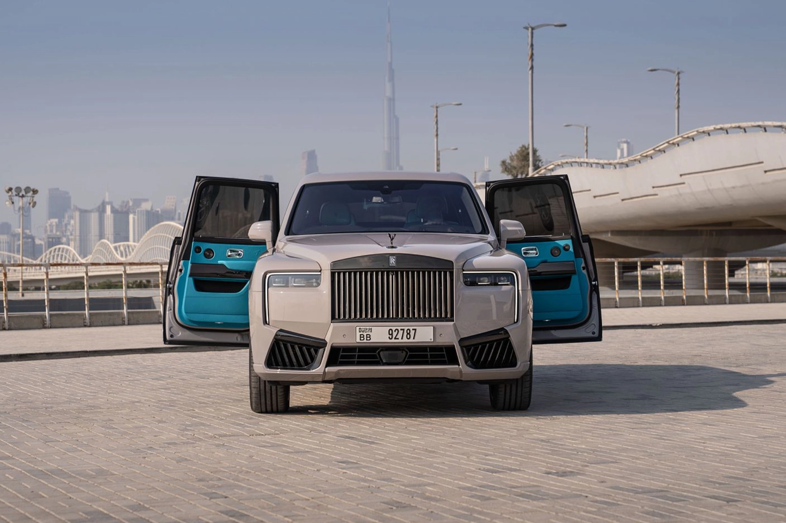 2025 Rolls-Royce Cullinan Brown for Rent in Dubai photo 2