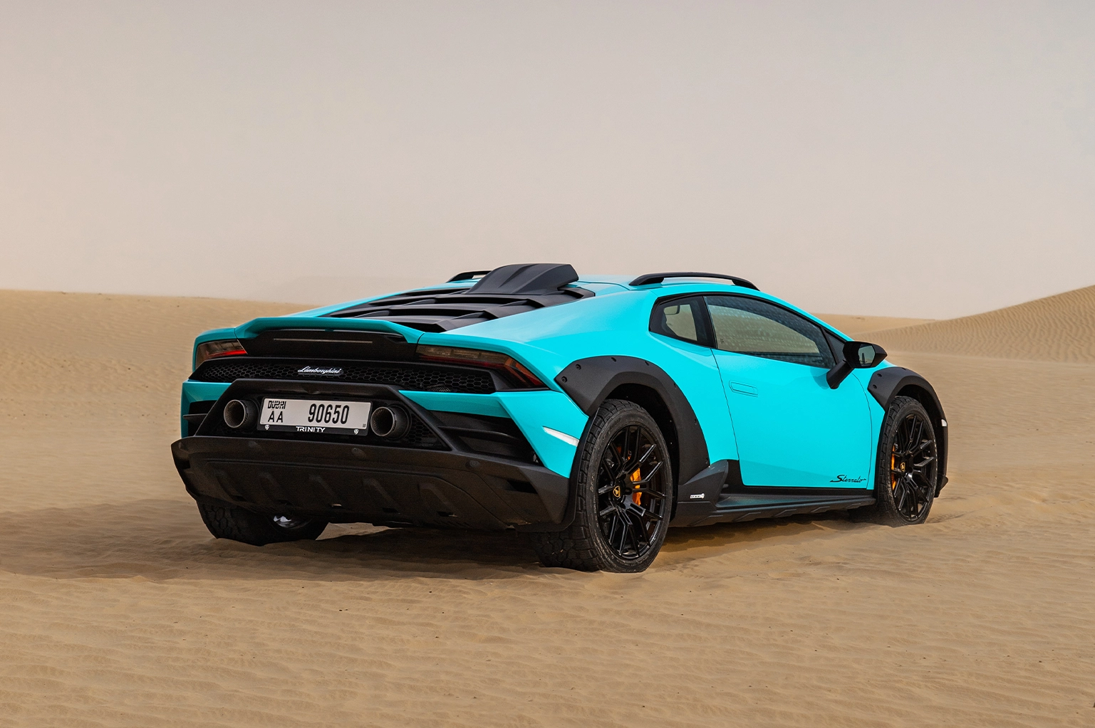 Hire Lamborghini Huracan Sterrato Blue in Dubai photo 2