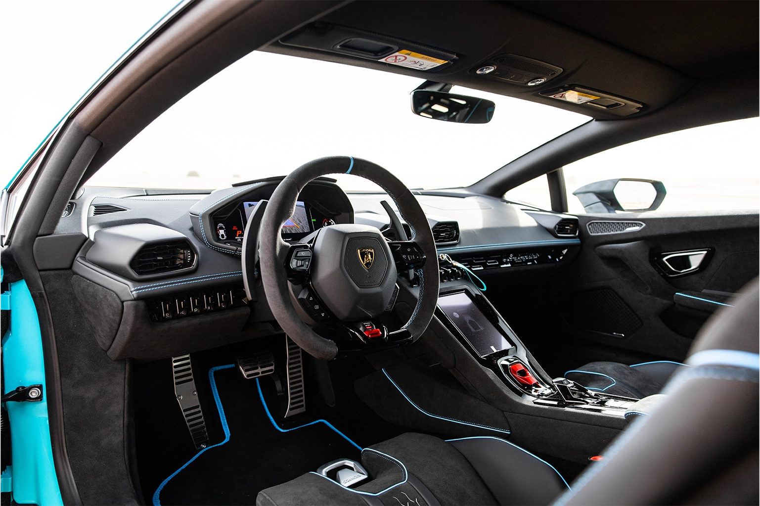Hire Lamborghini Huracan Sterrato Blue in Dubai photo 4
