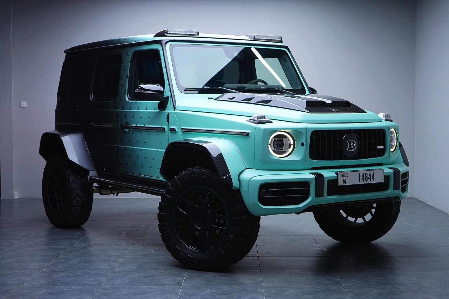 Rent a Mercedes-Benz G550 4x4 Brabus Tiffany Blue in Dubai