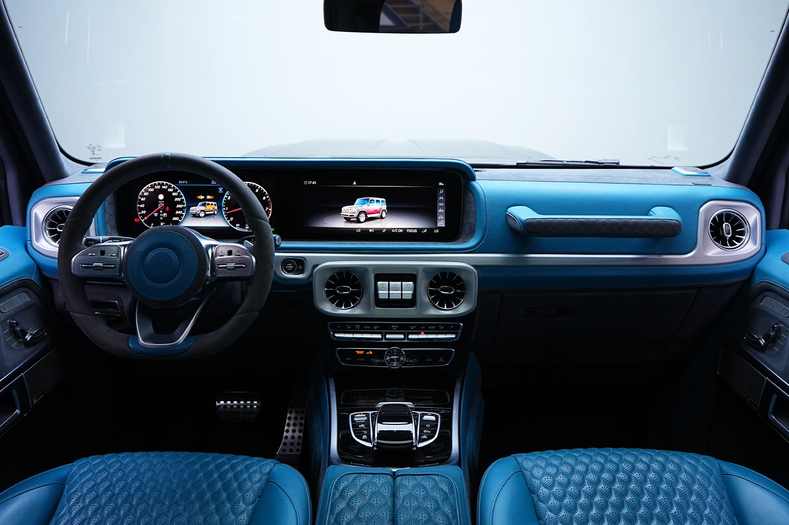 Rent a Mercedes-Benz G550 4x4 Brabus Tiffany Blue in Dubai photo 5