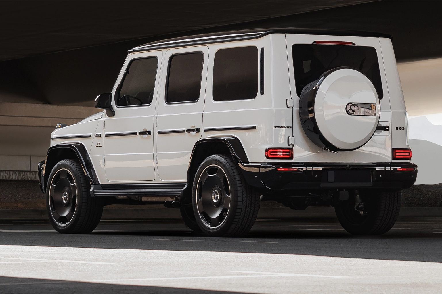 2025 Mercedes-Benz G63 AMG White Rental in Dubai photo 2