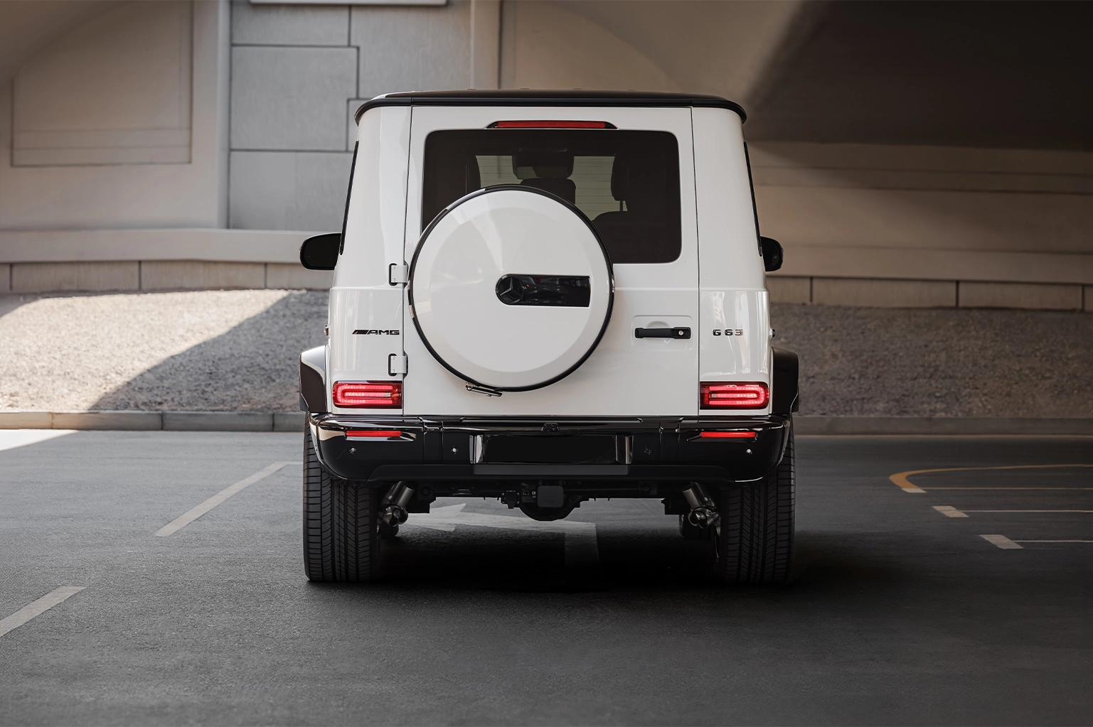 2025 Mercedes-Benz G63 AMG White Rental in Dubai photo 3