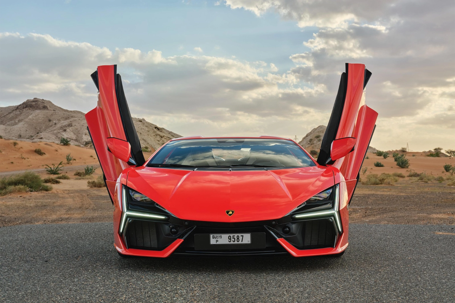 Rent a Lamborghini Revuelto Orange in Dubai
