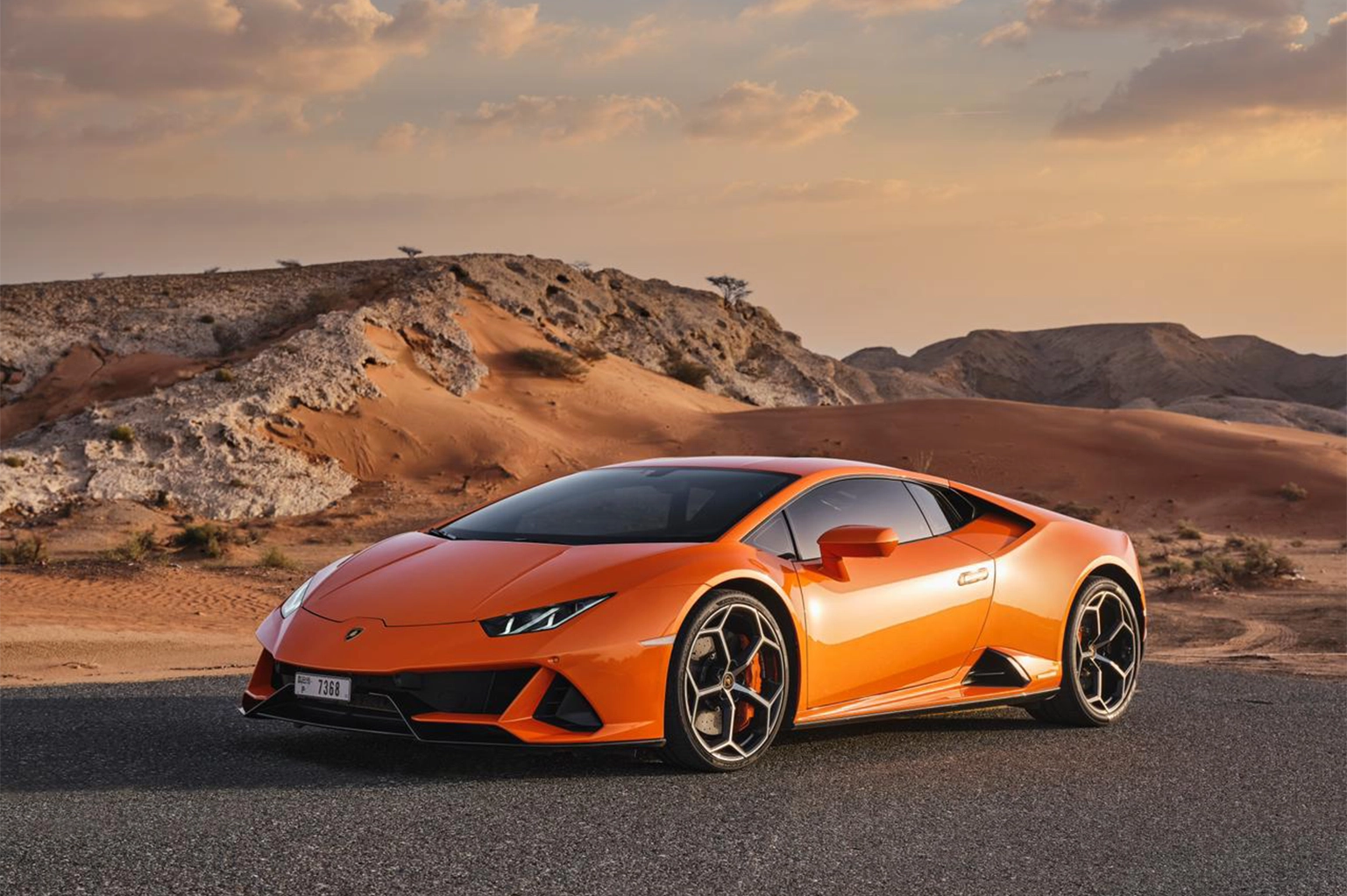Rent Lamborghini Huracan Orange in Dubai