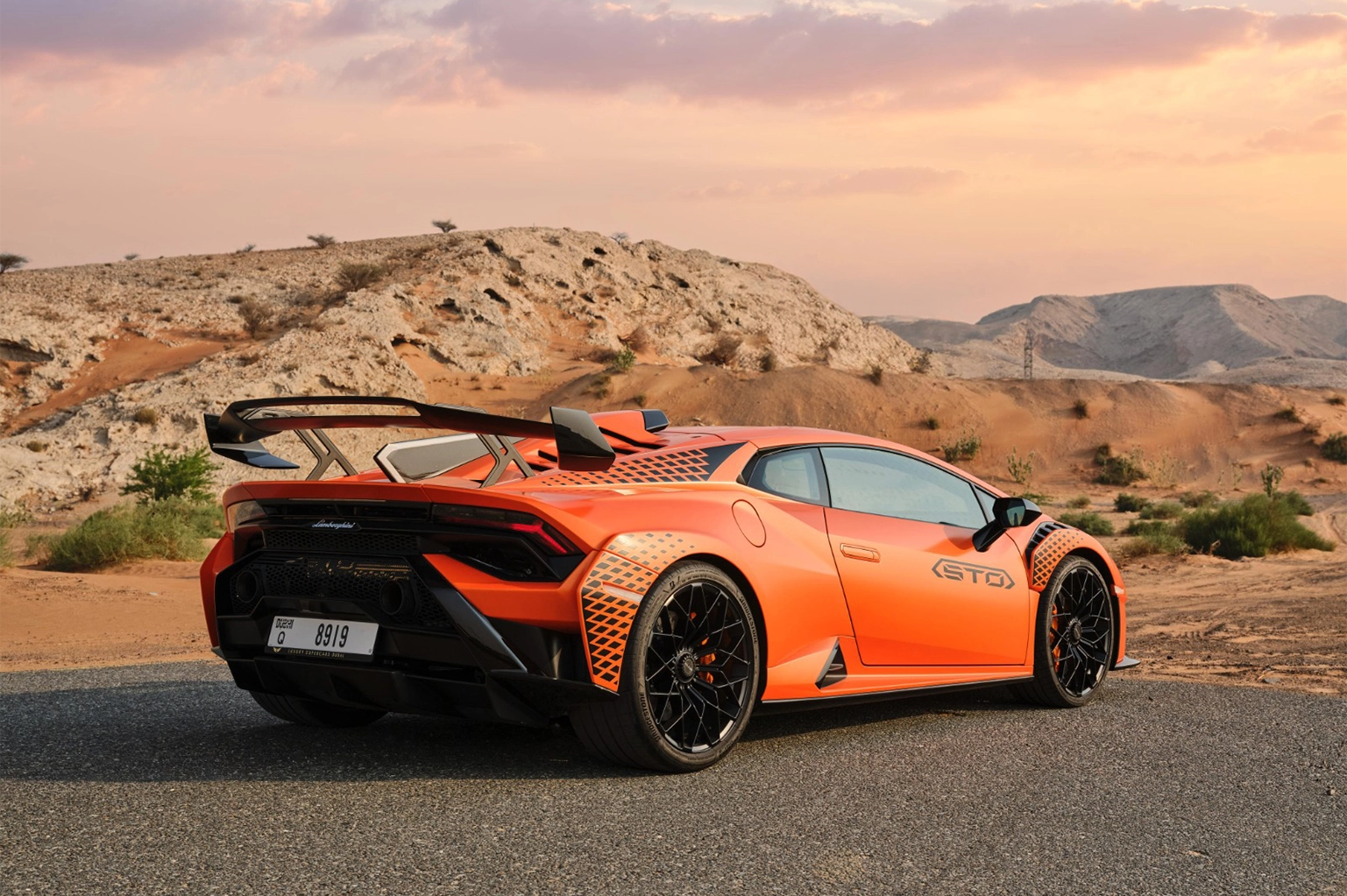 Lamborghini Huracan STO Orange for Rent in Dubai
