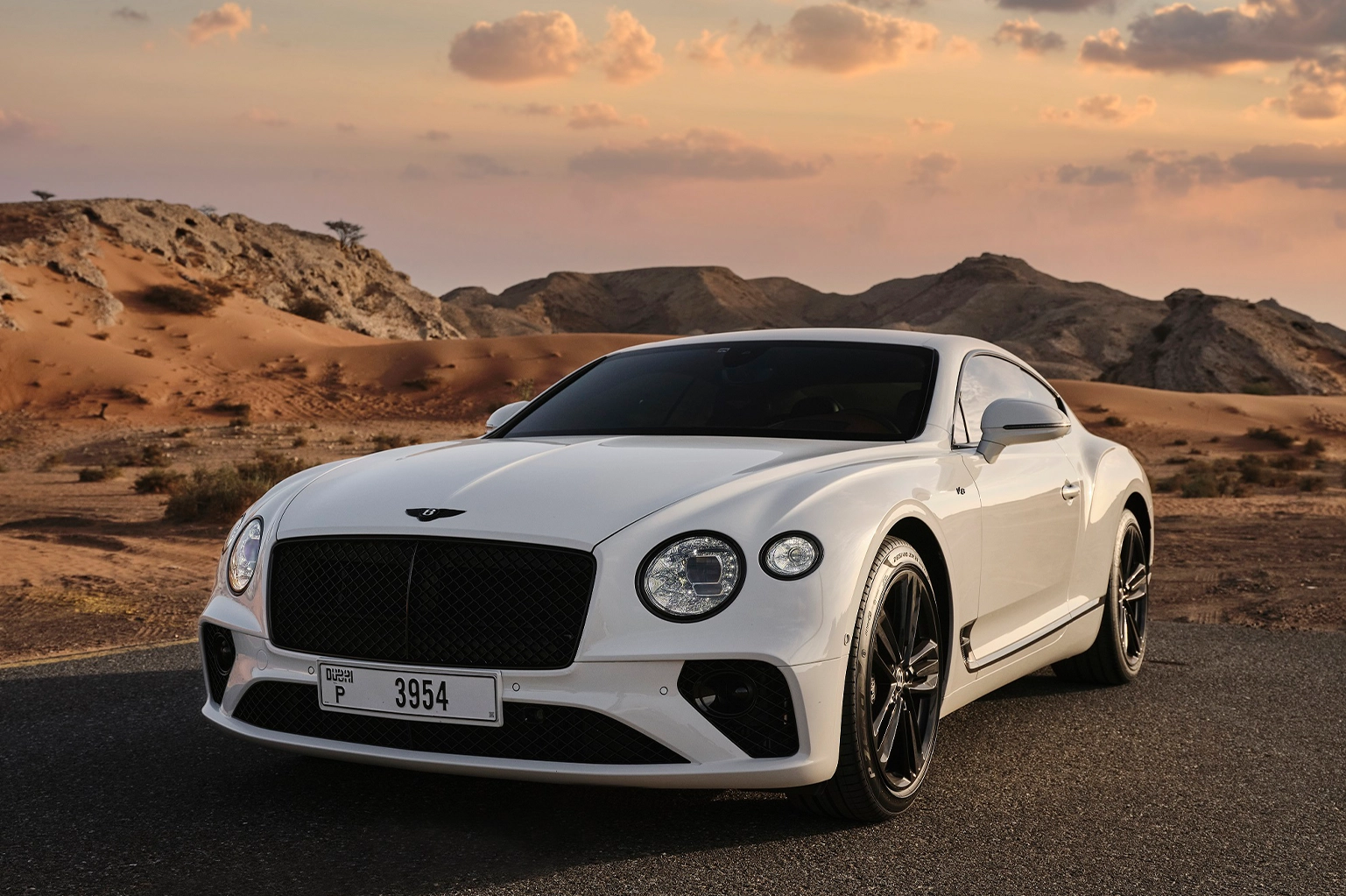 Bentley Continental GT White Rental in Dubai