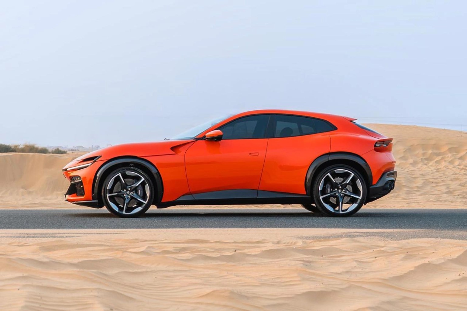 Rent a Ferrari Purosangue Orange in Dubai