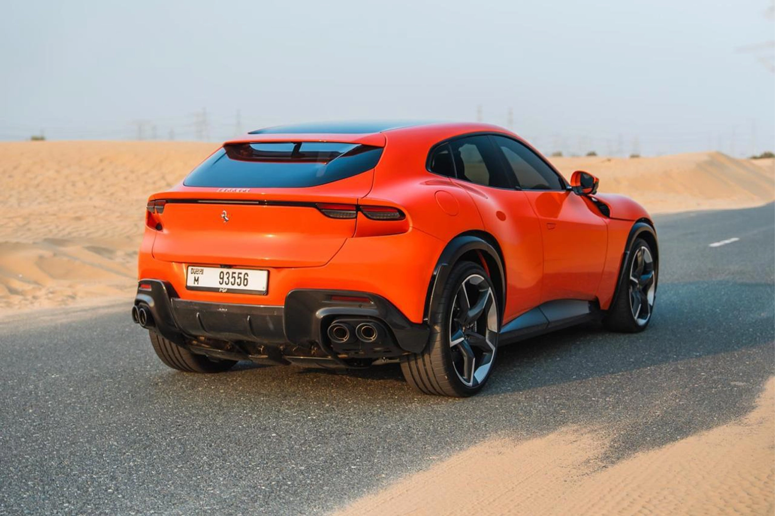 Rent a Ferrari Purosangue Orange in Dubai photo 2