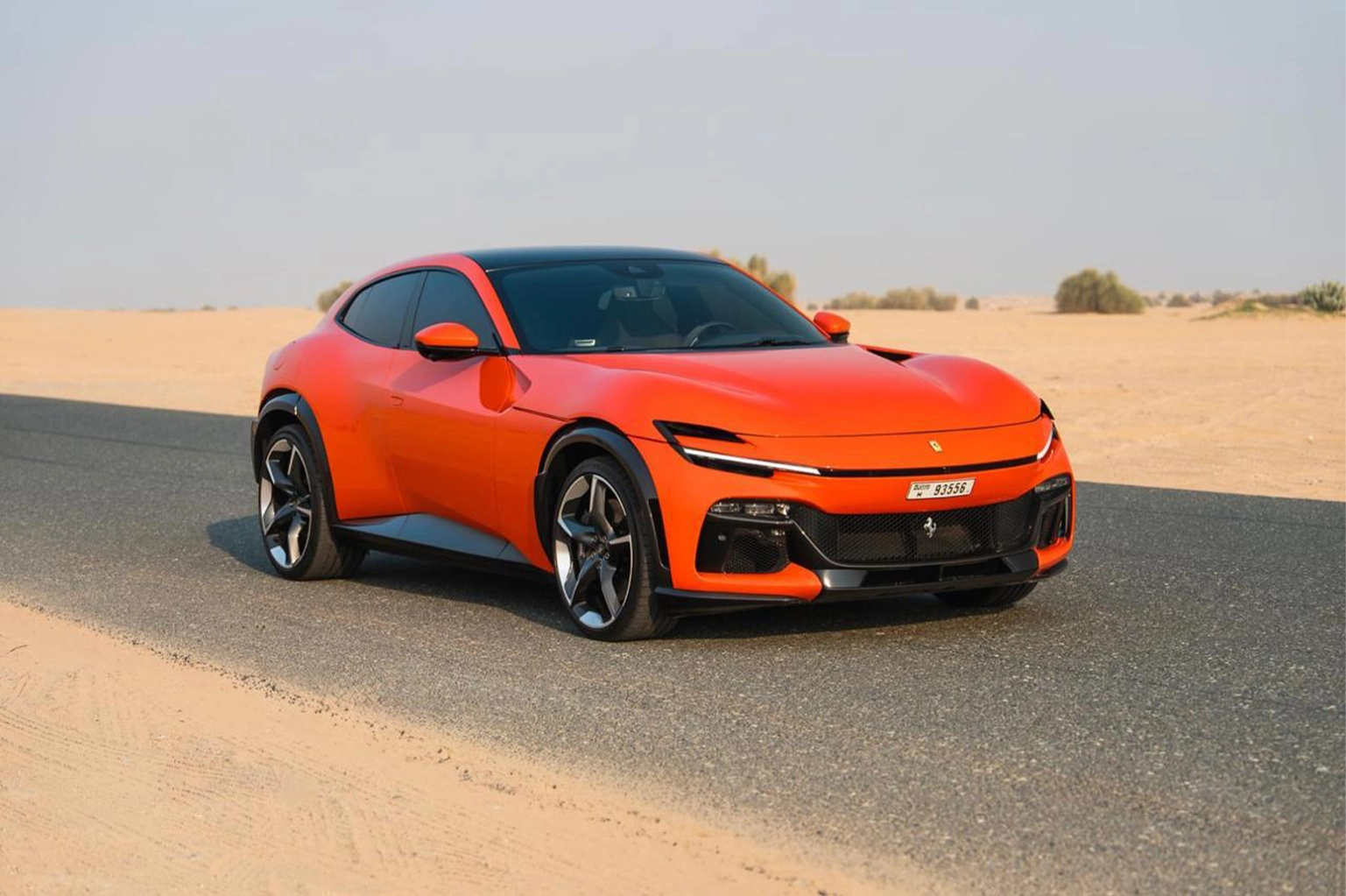Rent a Ferrari Purosangue Orange in Dubai photo 3