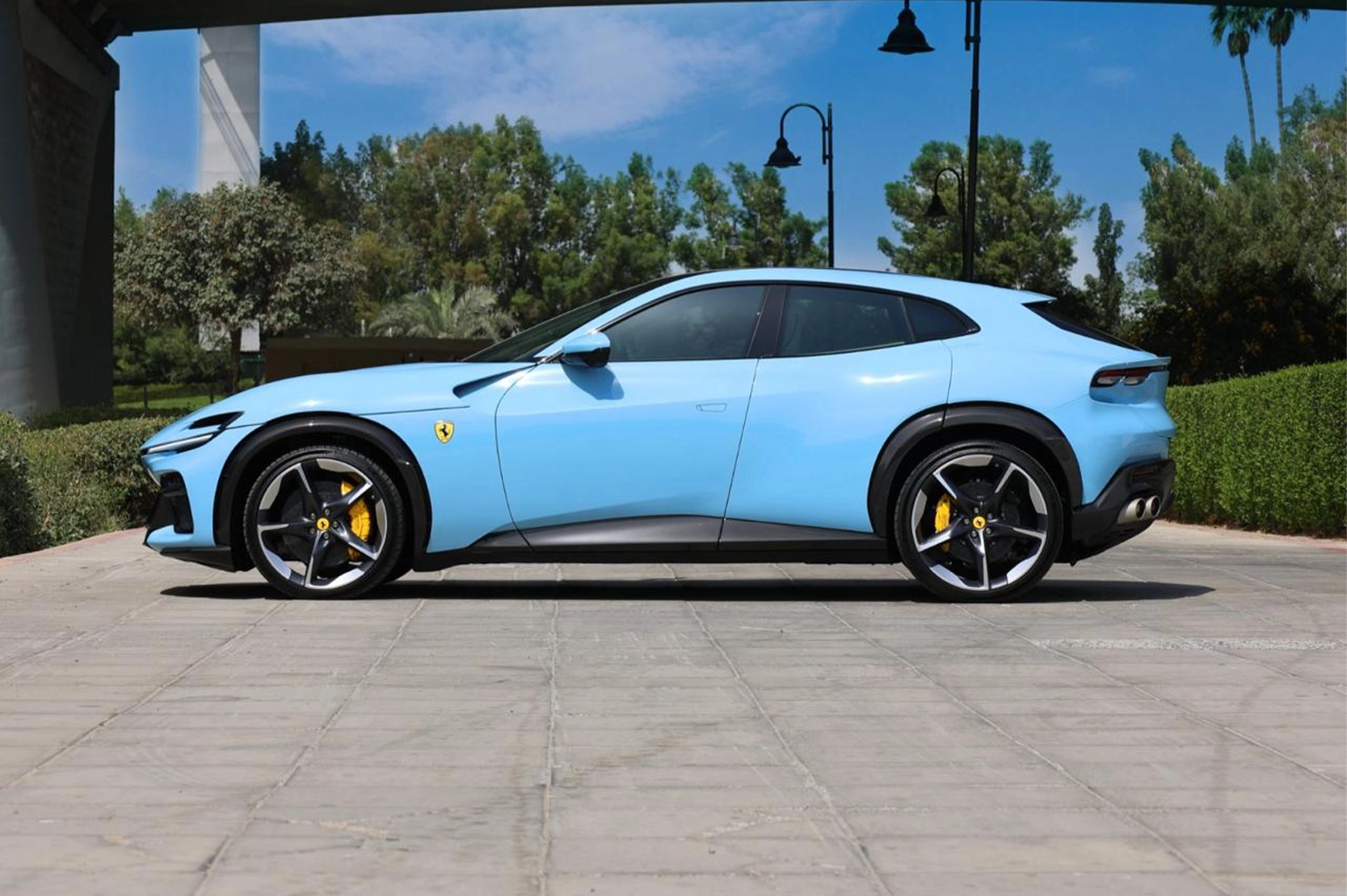 Hire Ferrari Purosangue Light Blue in Dubai photo 2