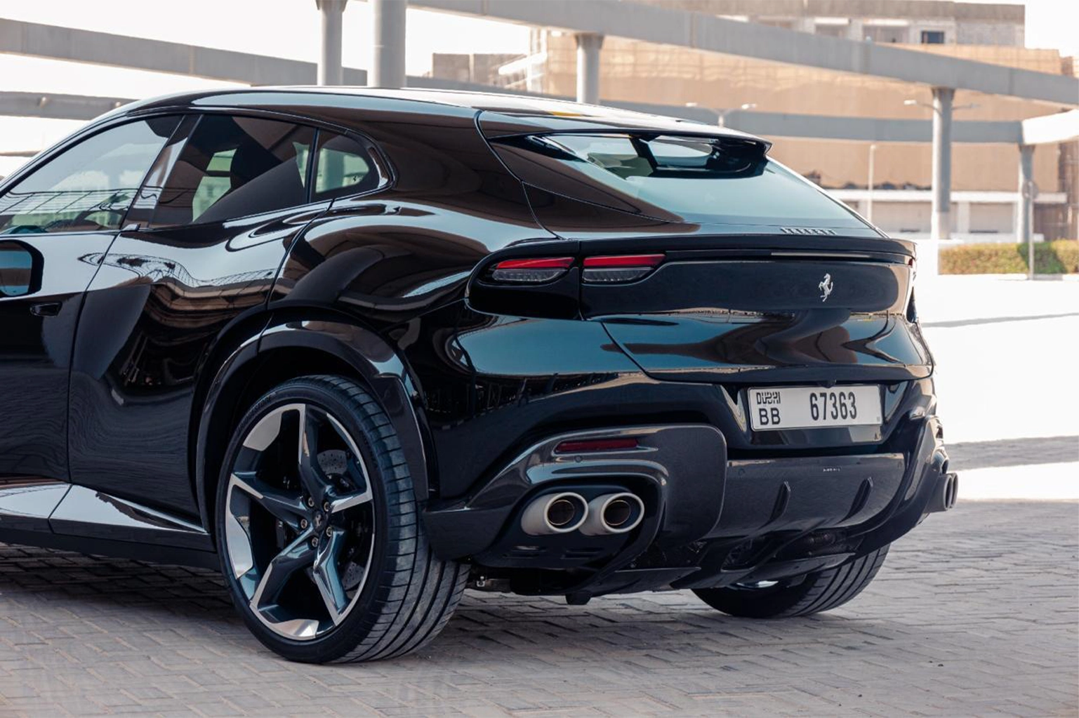 Rent Ferrari Purosangue Black in Dubai