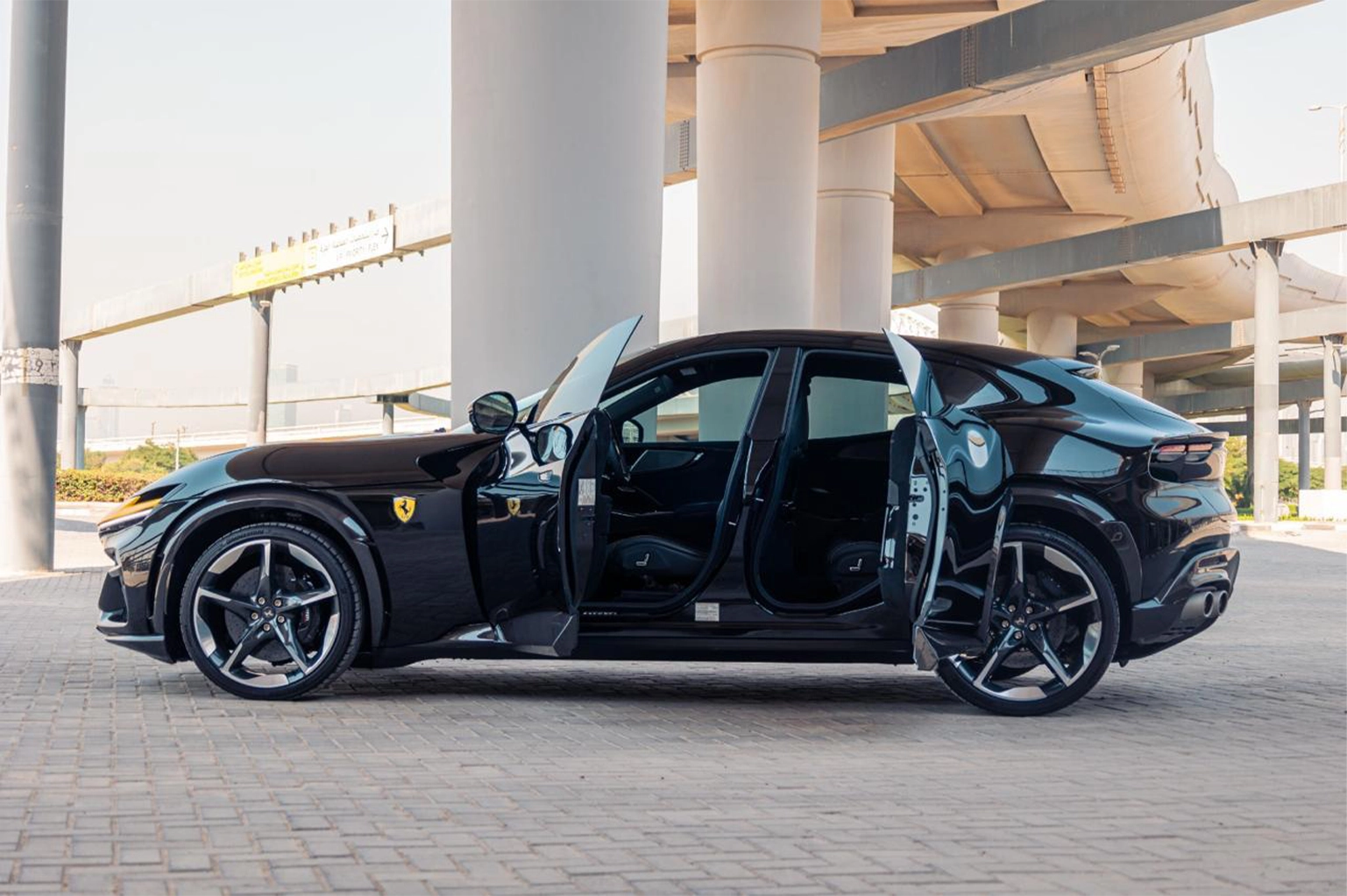 Rent Ferrari Purosangue Black in Dubai photo 2