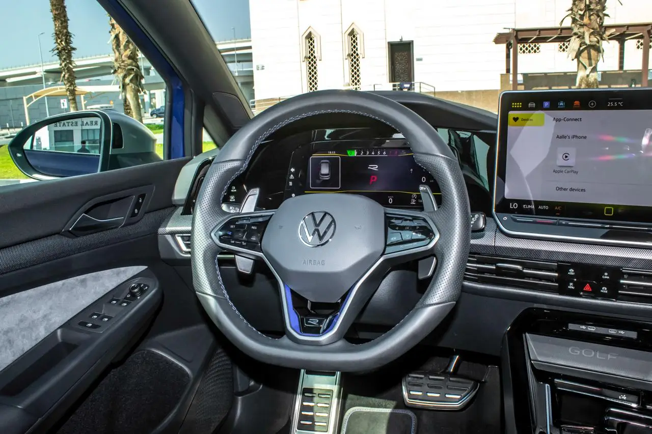 Rent a 2026 Volkswagen Golf R Blue in Dubai photo 2