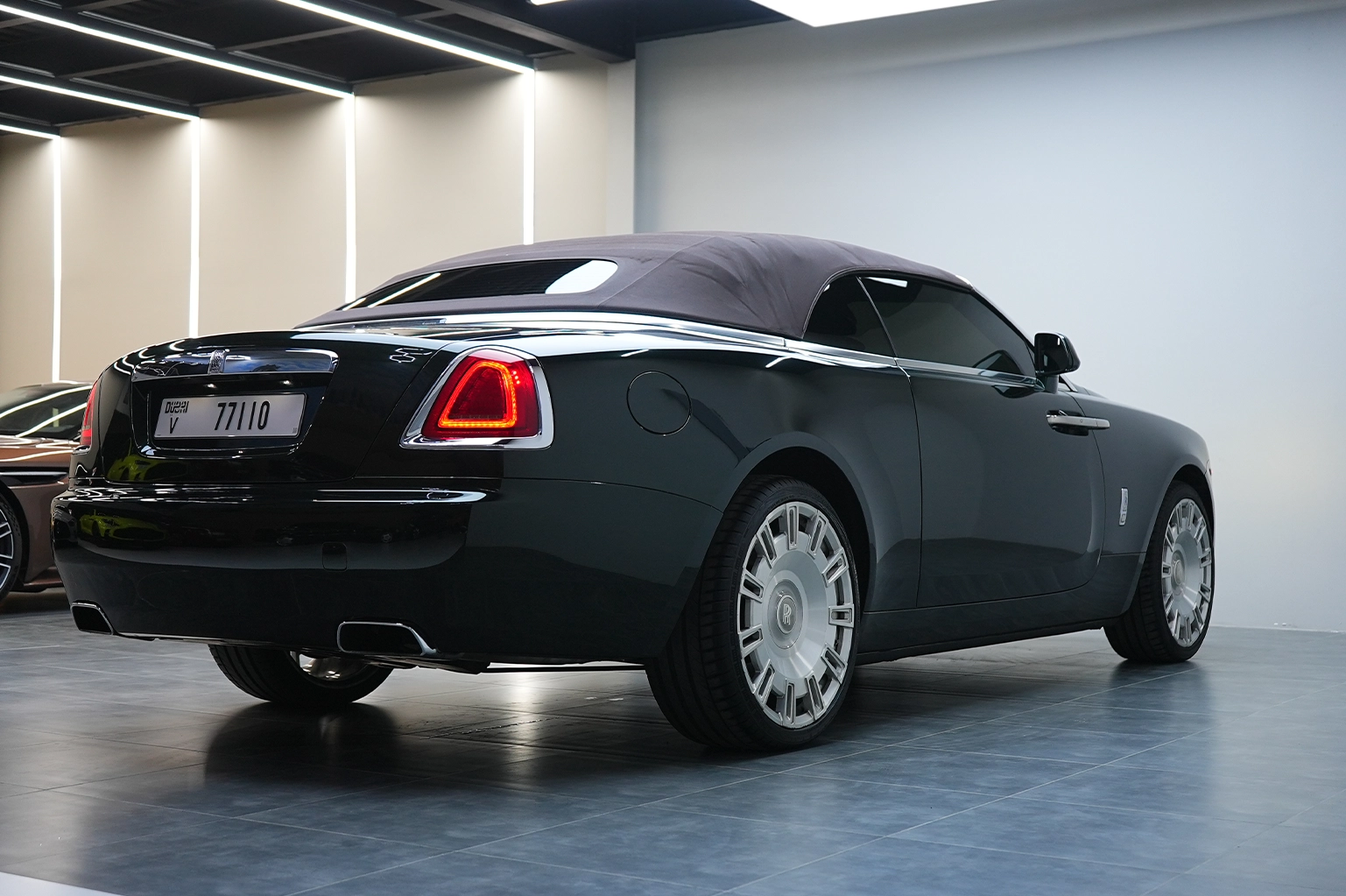 Rent Rolls-Royce Dawn Green in Dubai photo 3