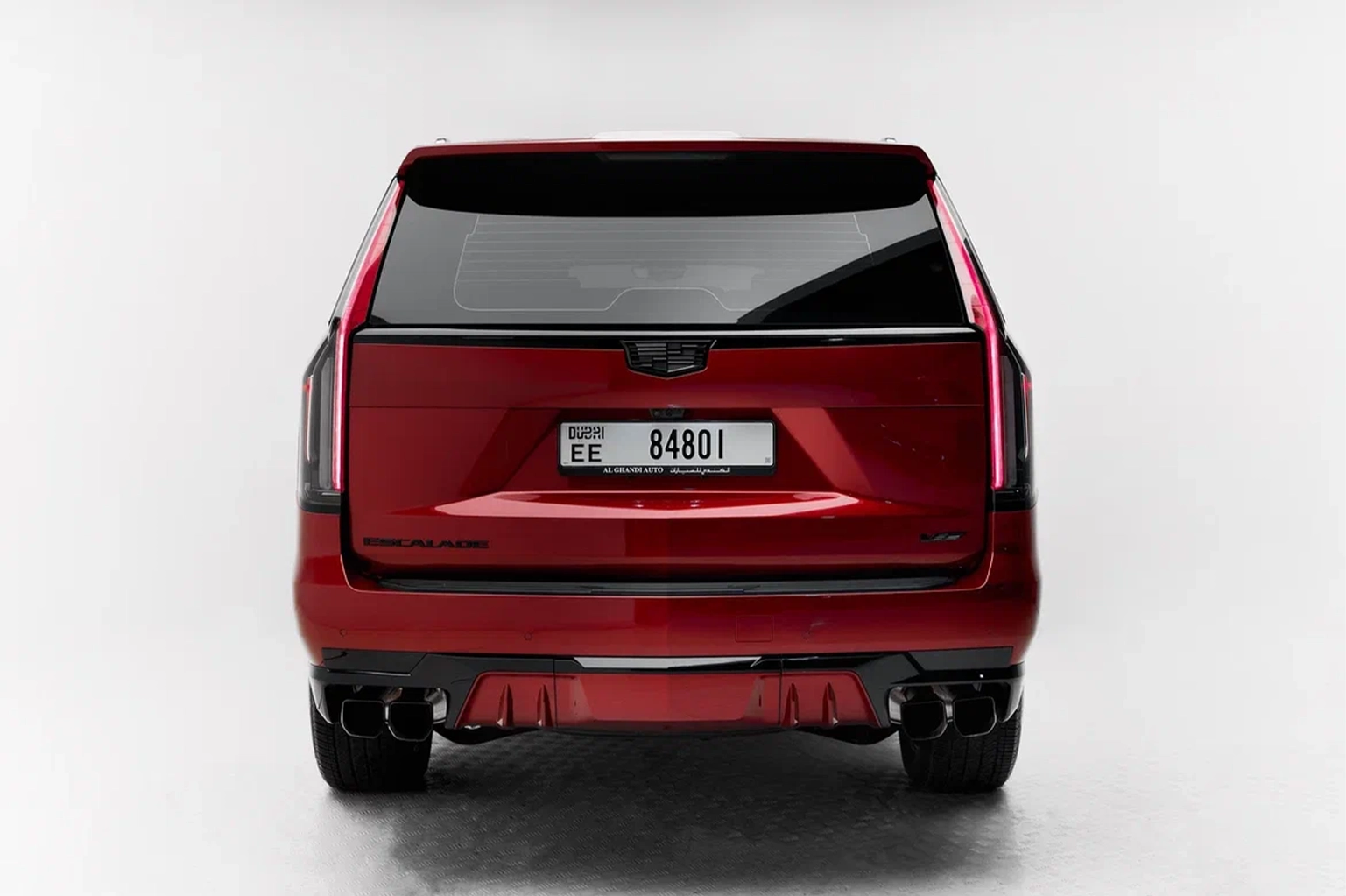 Rent a Cadillac Escalade-V Red in Dubai photo 2
