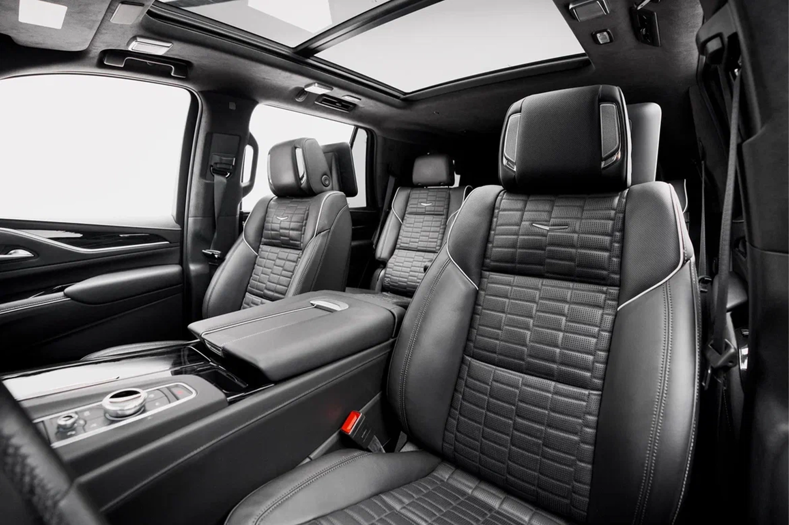 Rent a Cadillac Escalade-V Red in Dubai photo 3