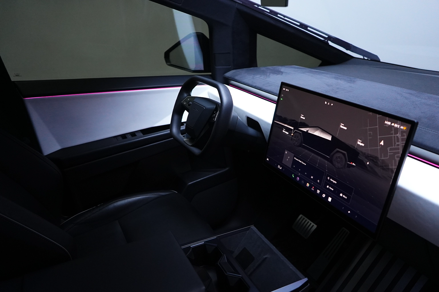 Hire Tesla Cybertruck Silver in Dubai photo 5