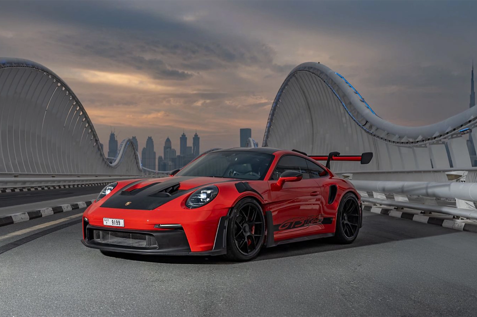 Porsche 911 GT3 RS Red Rental in Dubai