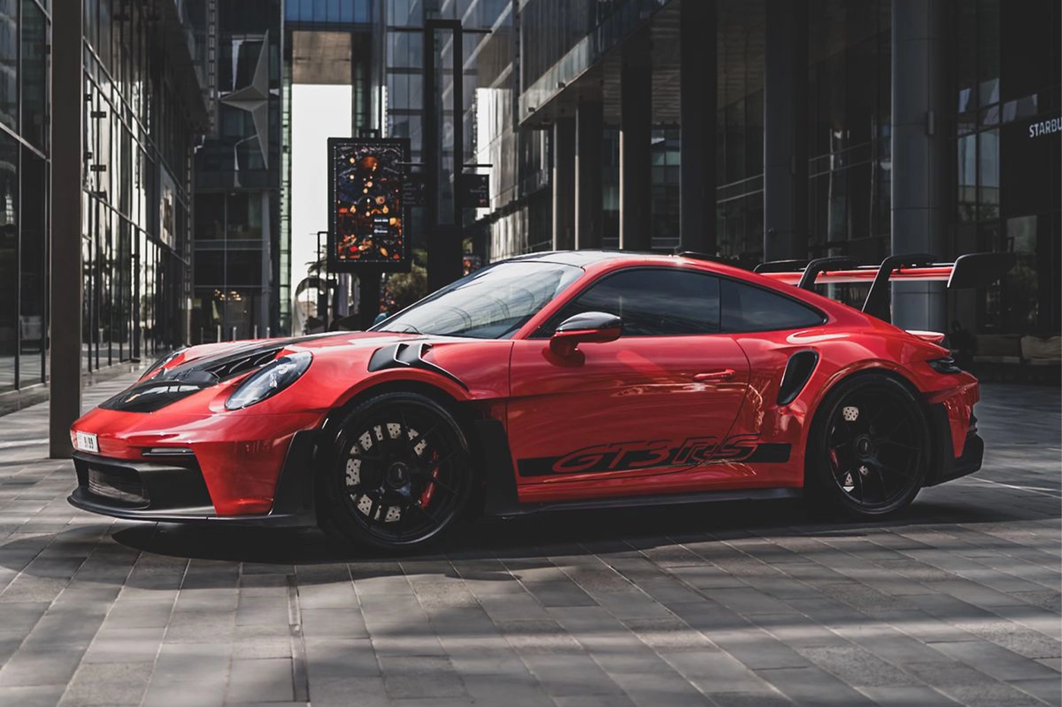 Porsche 911 GT3 RS Red Rental in Dubai photo 3