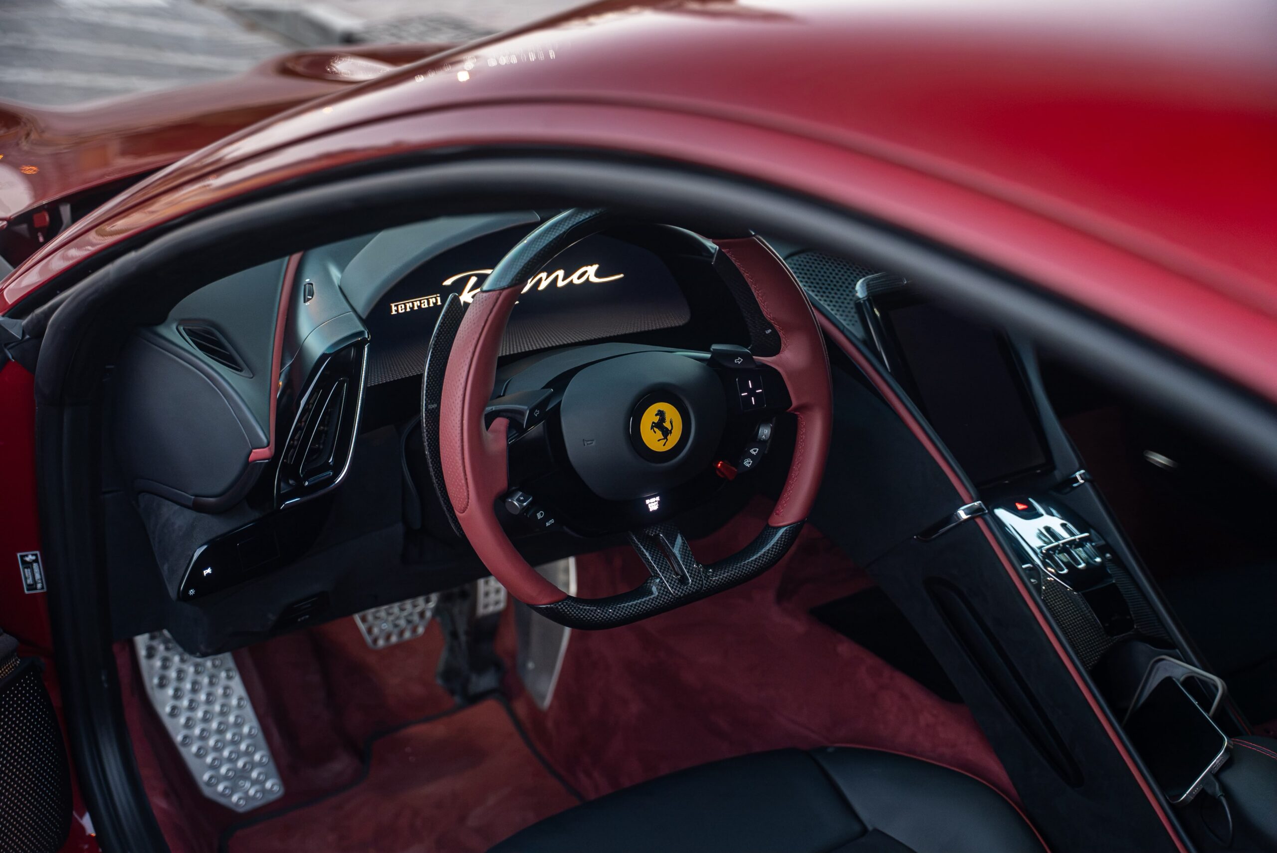 Hire Ferrari Roma Red in Dubai photo 2