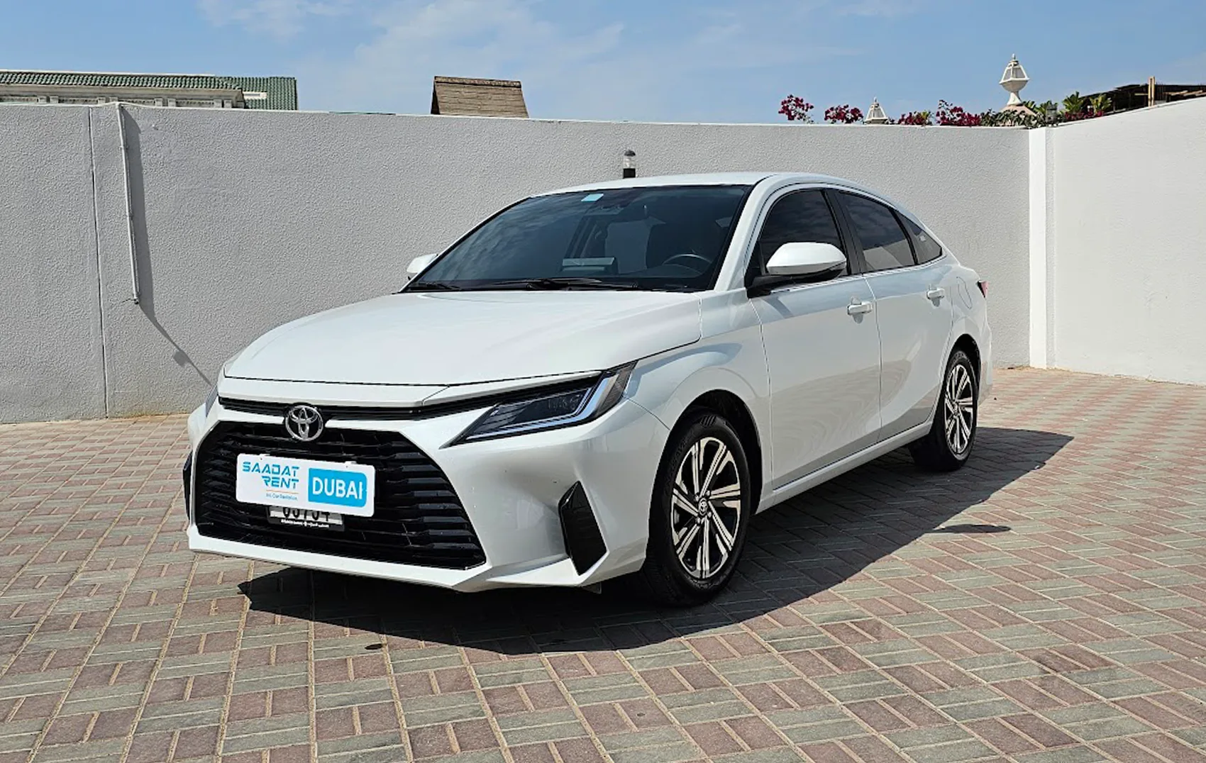 2022 Toyota Yaris White for Rent in Dubai