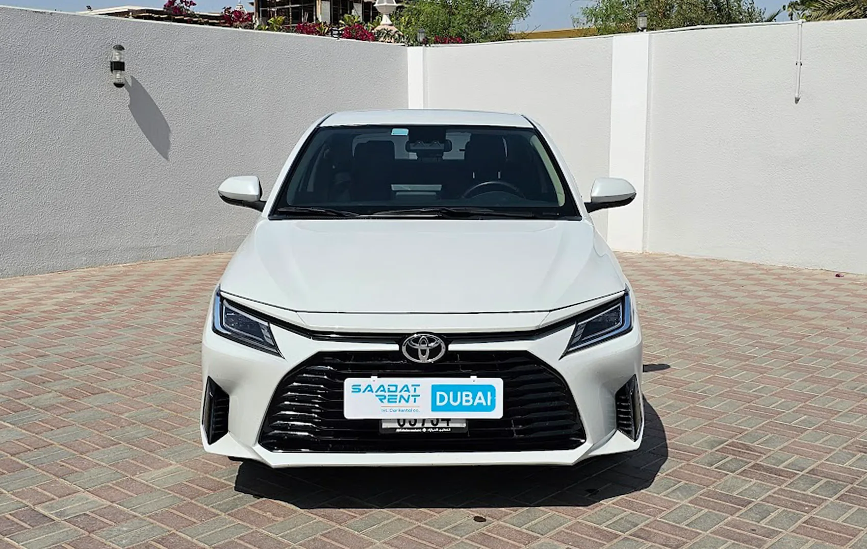 2022 Toyota Yaris White for Rent in Dubai photo 2