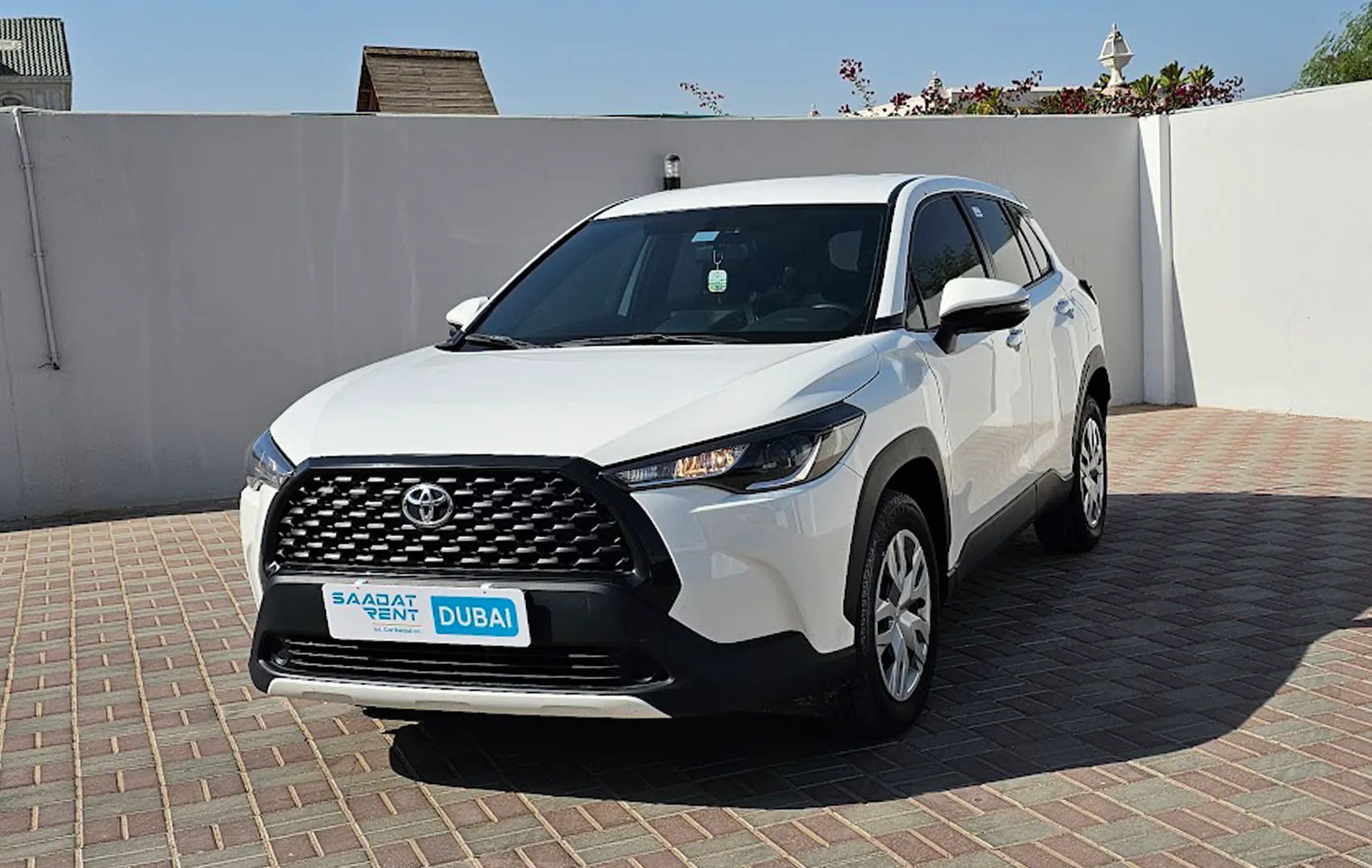 Rent 2023 Toyota Corolla Cross White in Dubai