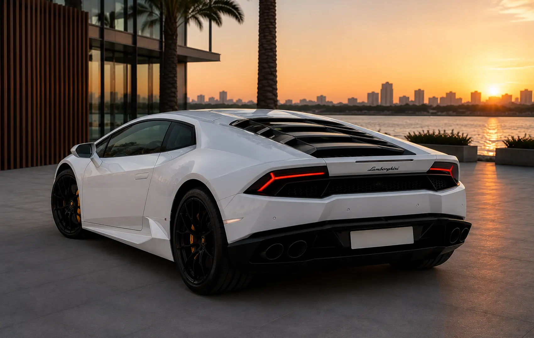 Lamborghini Huracan White Rental in Dubai photo 2