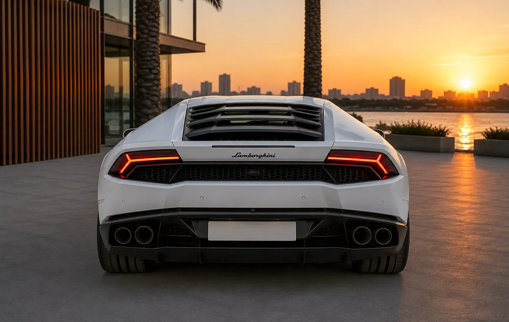 Lamborghini Huracan White Rental in Dubai photo 3