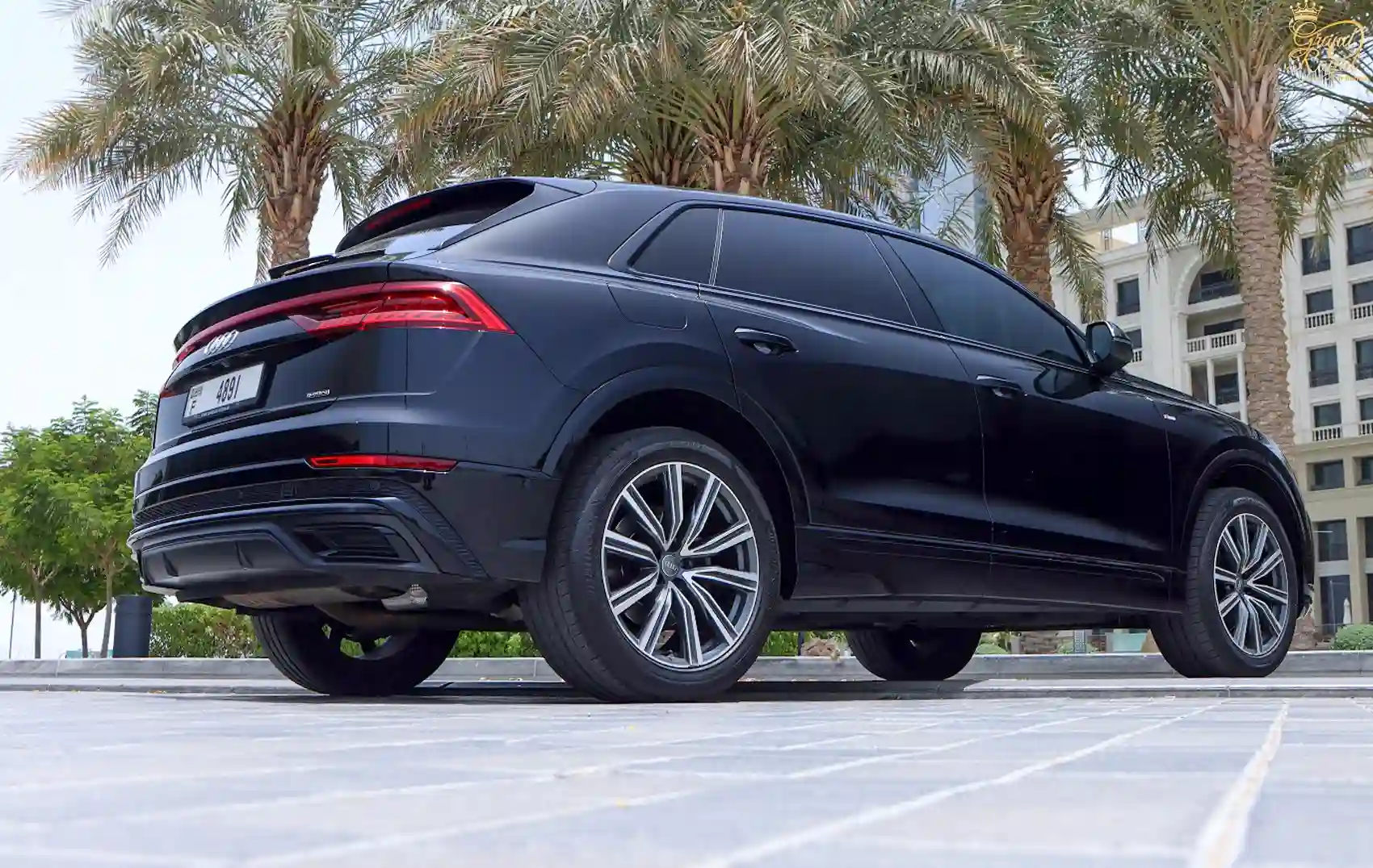 Rent Audi Q8 Blue in Dubai
