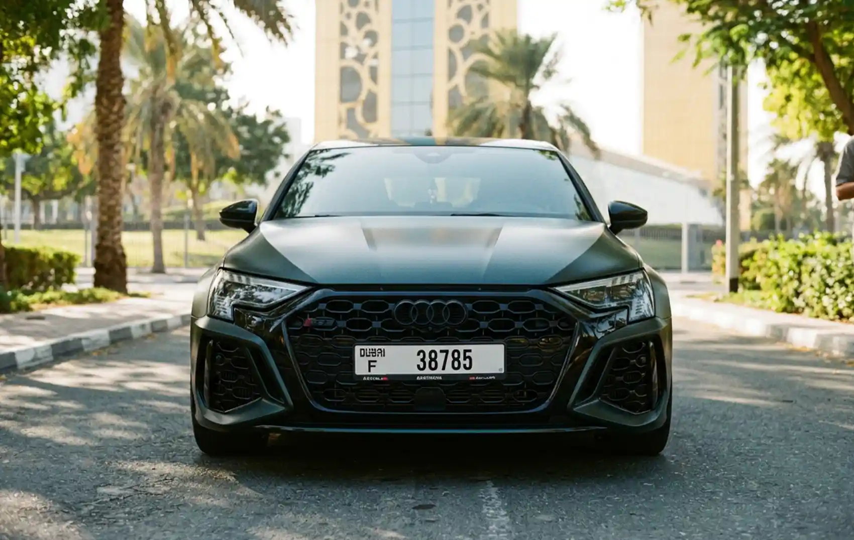Rent Audi RS3 Sportback Green in Dubai