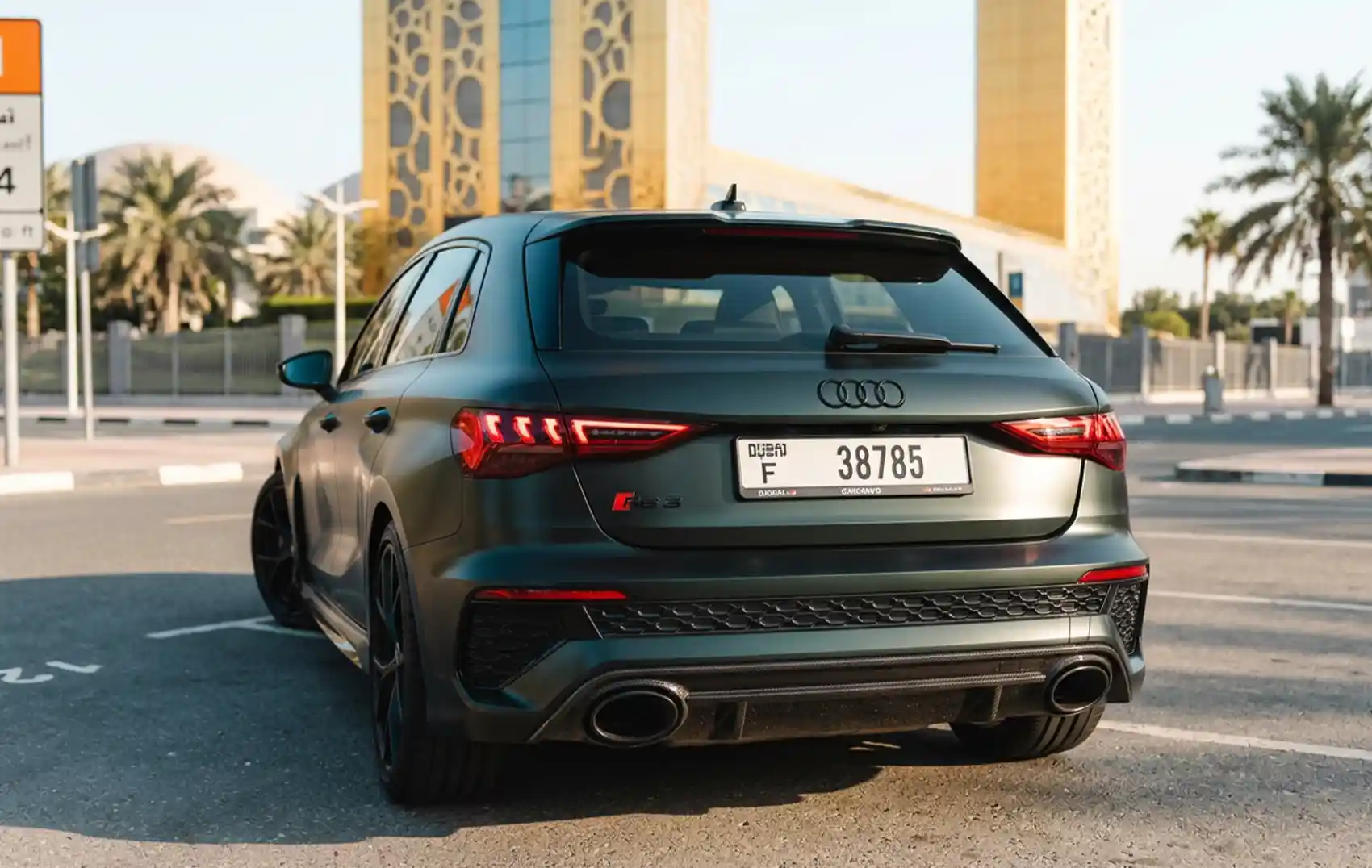 Rent Audi RS3 Sportback Green in Dubai photo 2