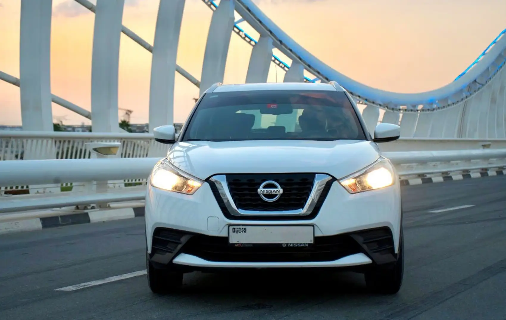 2024 Nissan Kicks White for Rent in Dubai