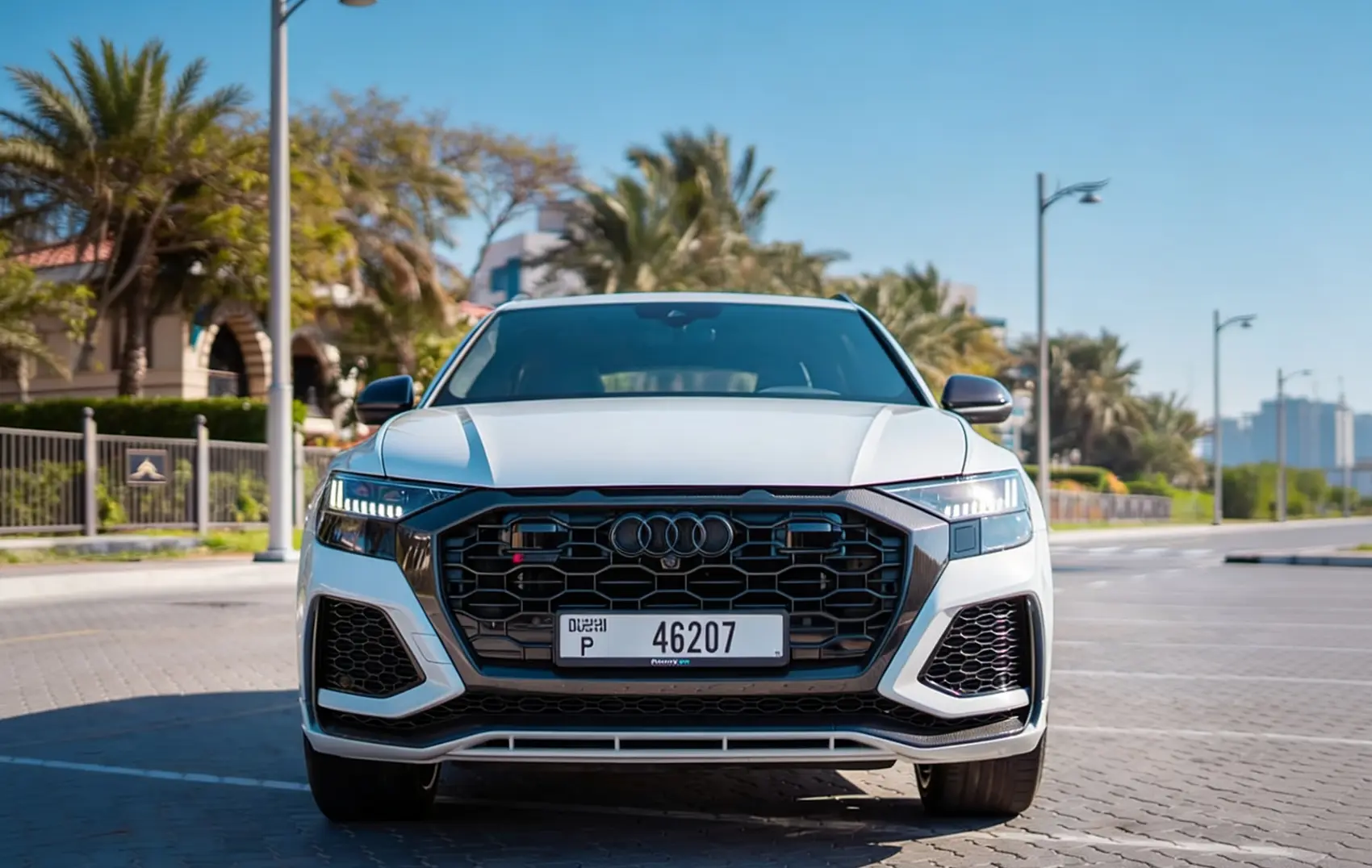 2026 Audi RS Q8 White for Rent in Dubai