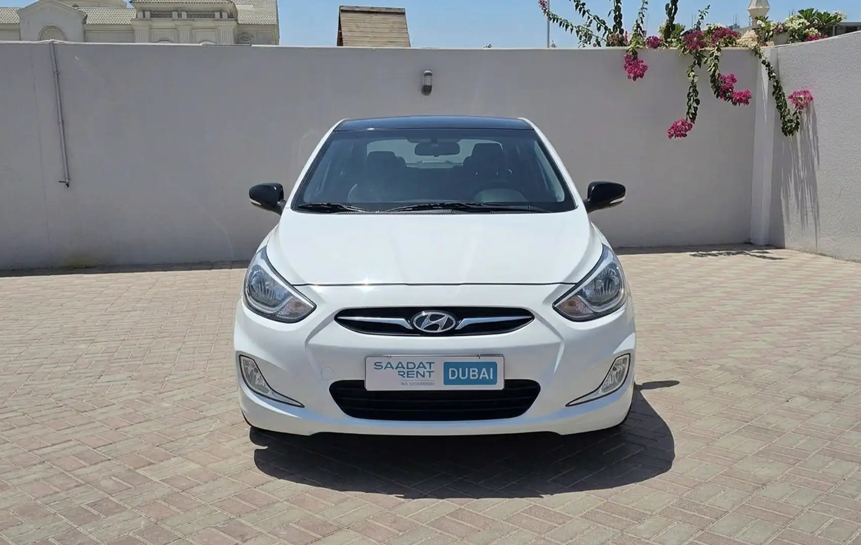 Rent 2024 Hyundai Accent White in Dubai