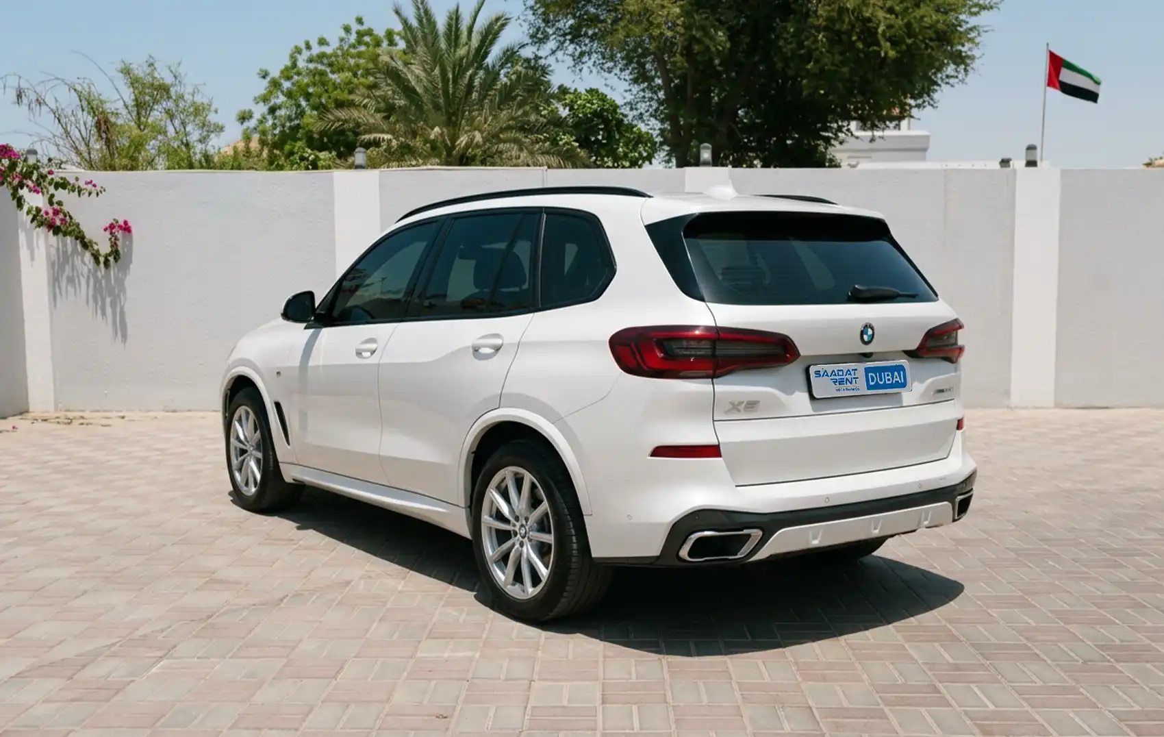 2025 BMW X5 White Rental in Dubai photo 2
