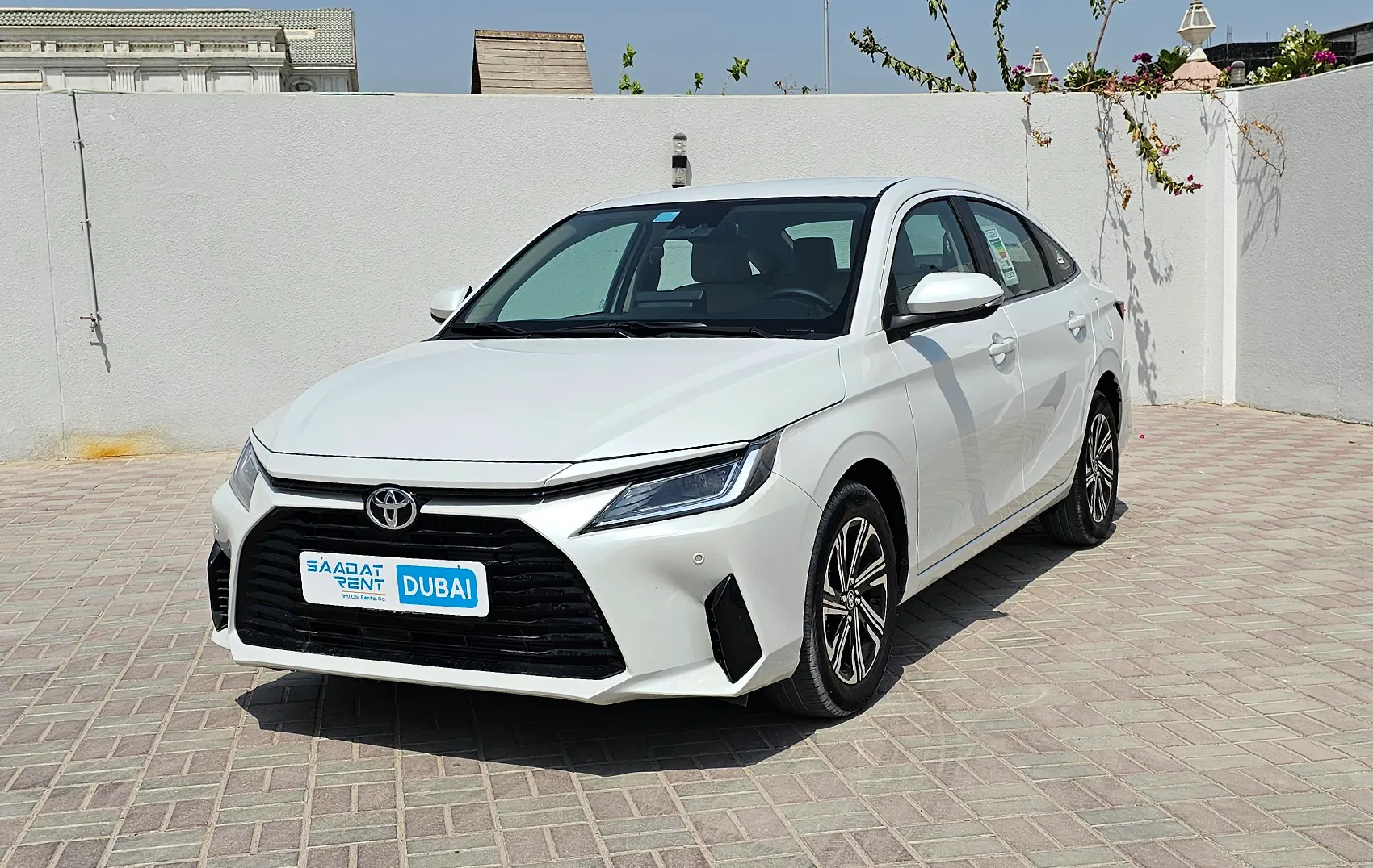 2026 Toyota Yaris G White Rental in Abu Dhabi