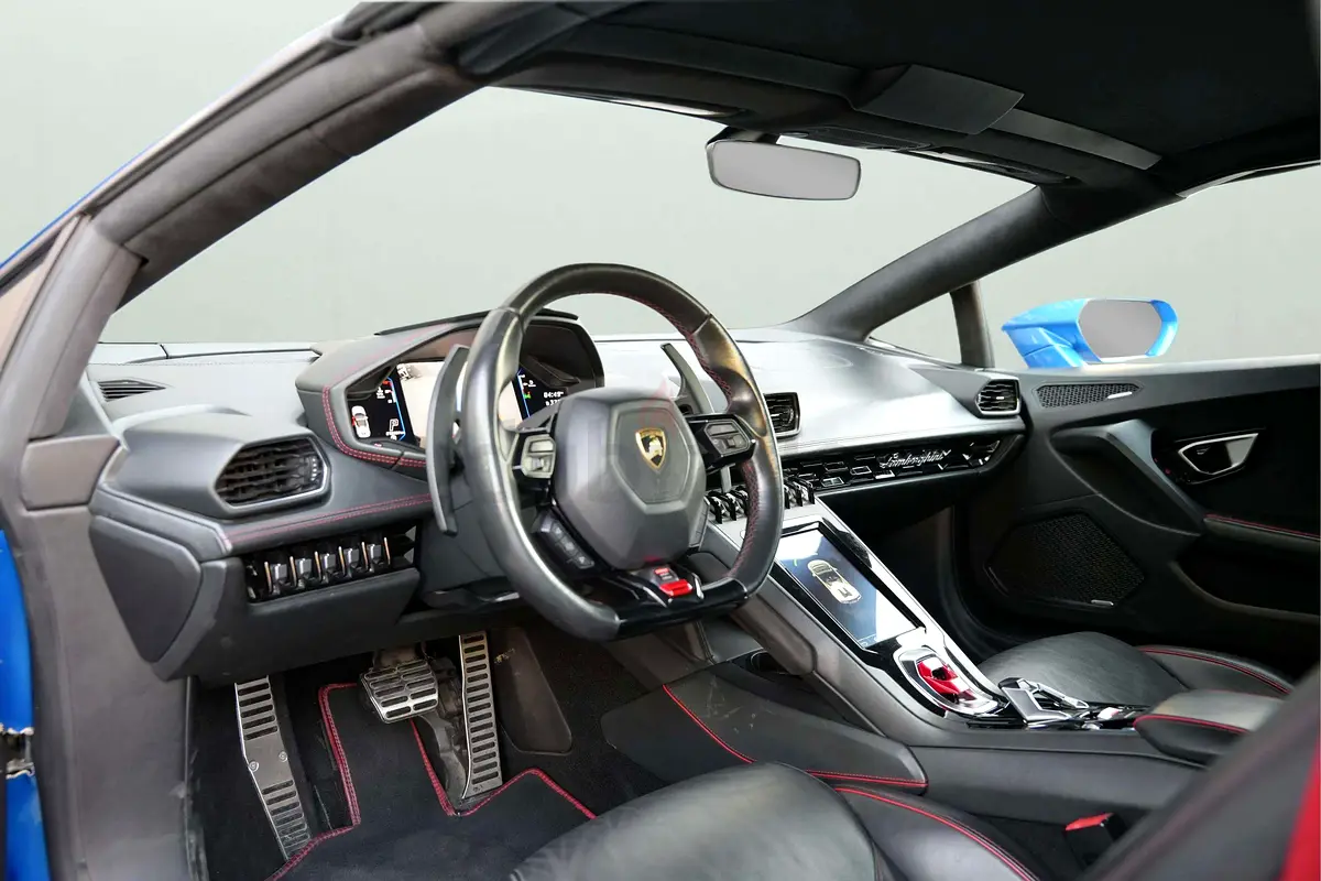 2022 Lamborghini Huracan for Rent in Al Barsha 1 (Blue) photo 6