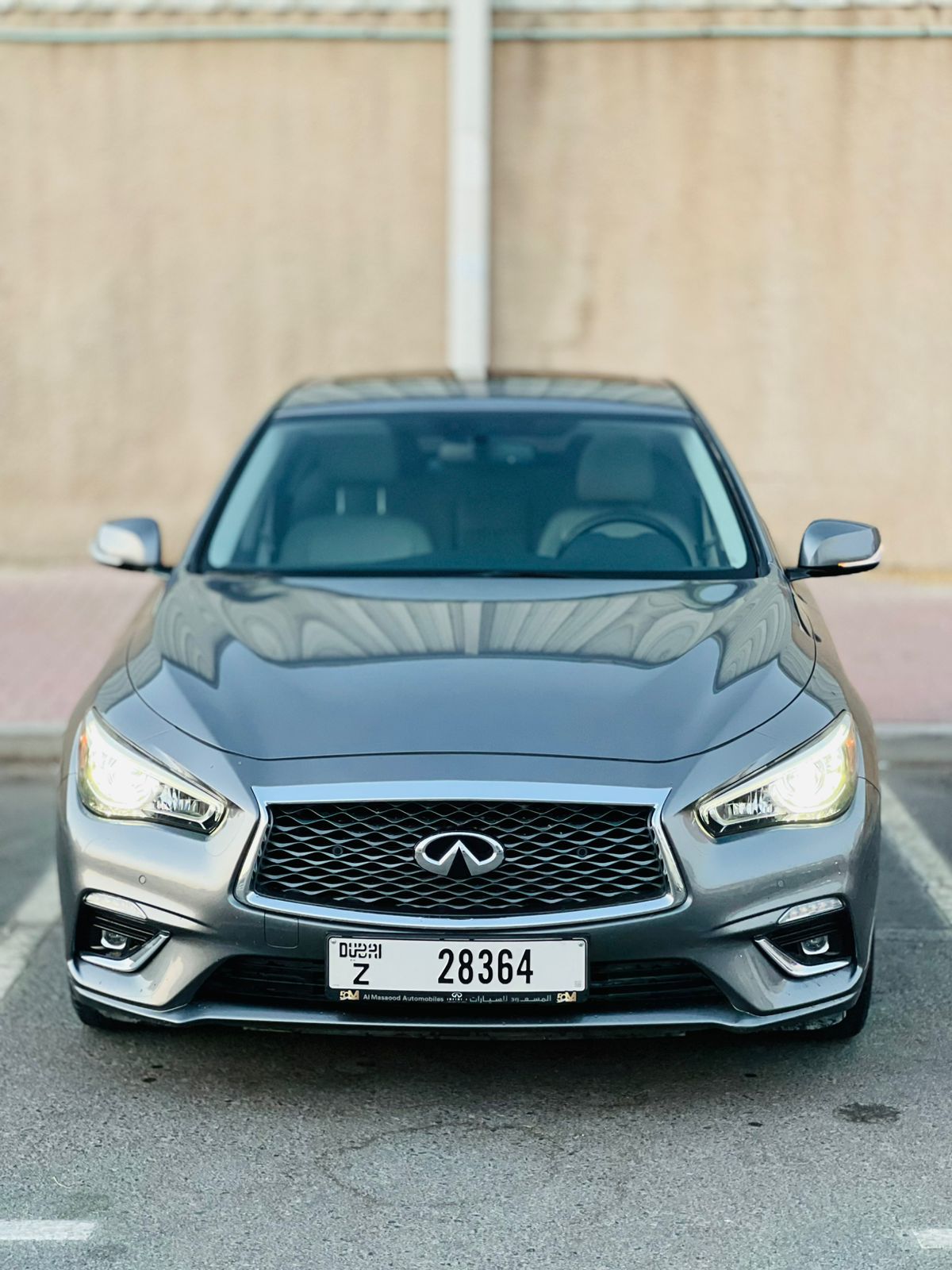 2023 Infiniti Q50 Grey Rental in Dubai photo 2