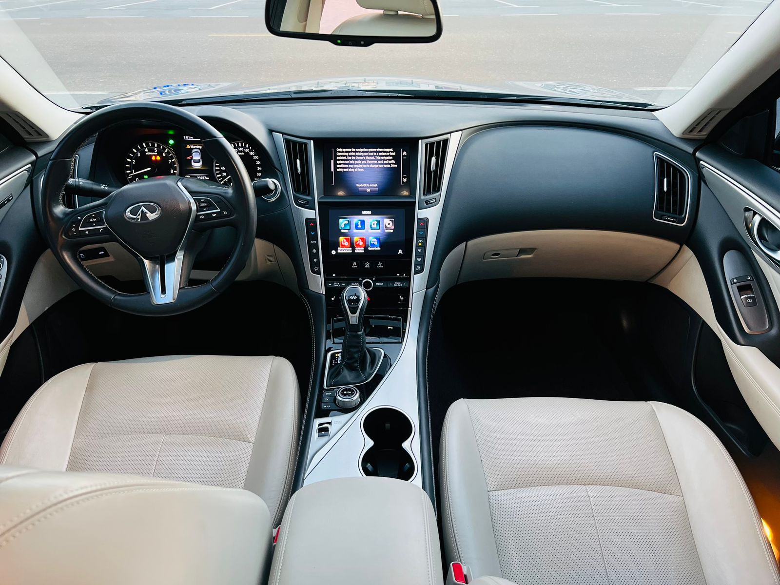 2023 Infiniti Q50 Grey Rental in Dubai photo 3