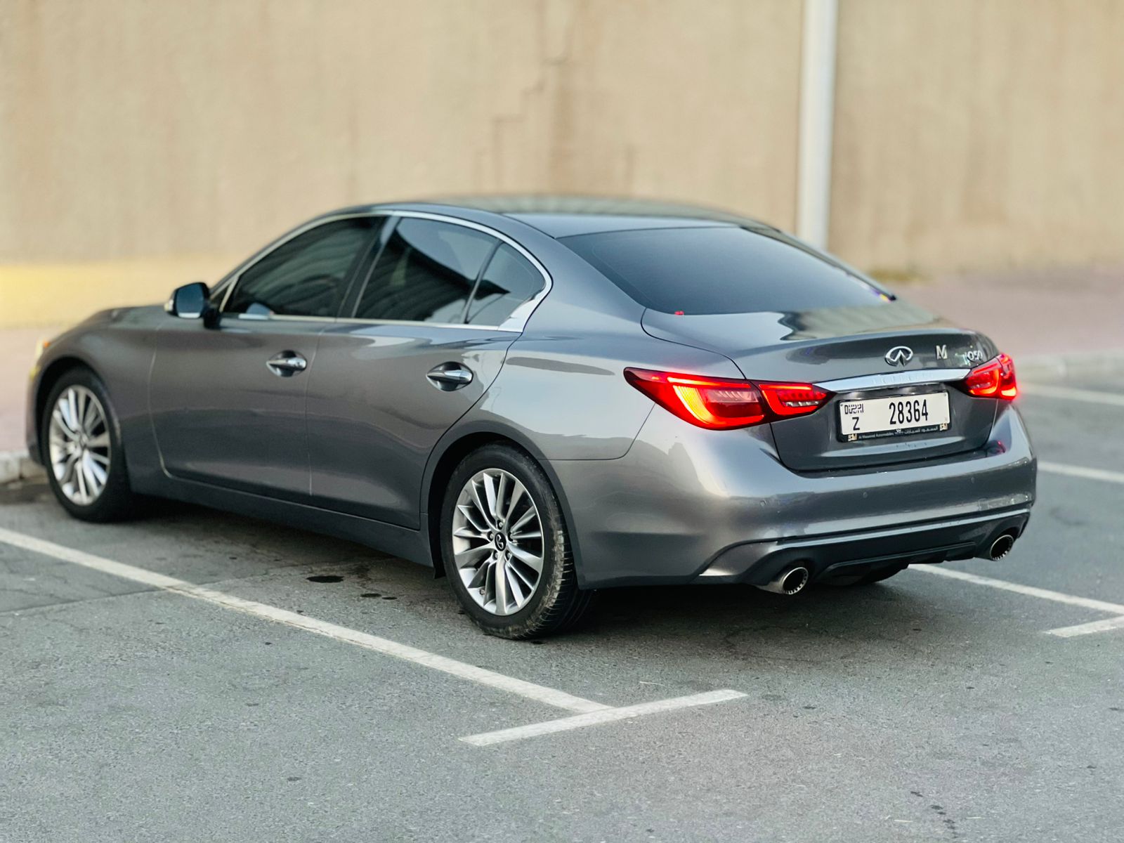 2023 Infiniti Q50 Grey Rental in Dubai photo 5