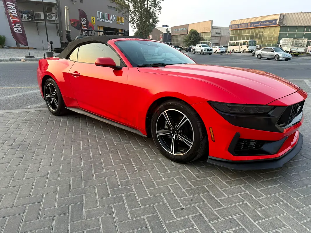 Rent a 2024 Ford Mustang in Al Quoz 4 (Red) photo 4
