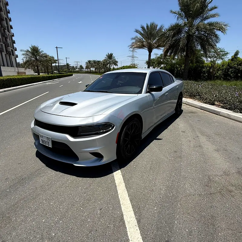 2023 Dodge Charger for Rent in Al Quoz 4 (Silver) rental in Al Quoz 4, Dubai