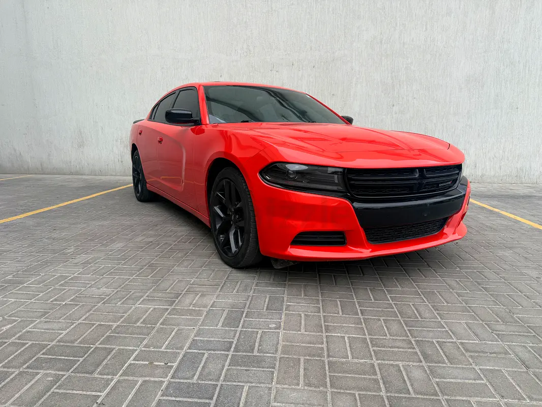 2023 Dodge Charger for Rent in Al Quoz 4 (Orange) rental in Al Quoz 4, Dubai