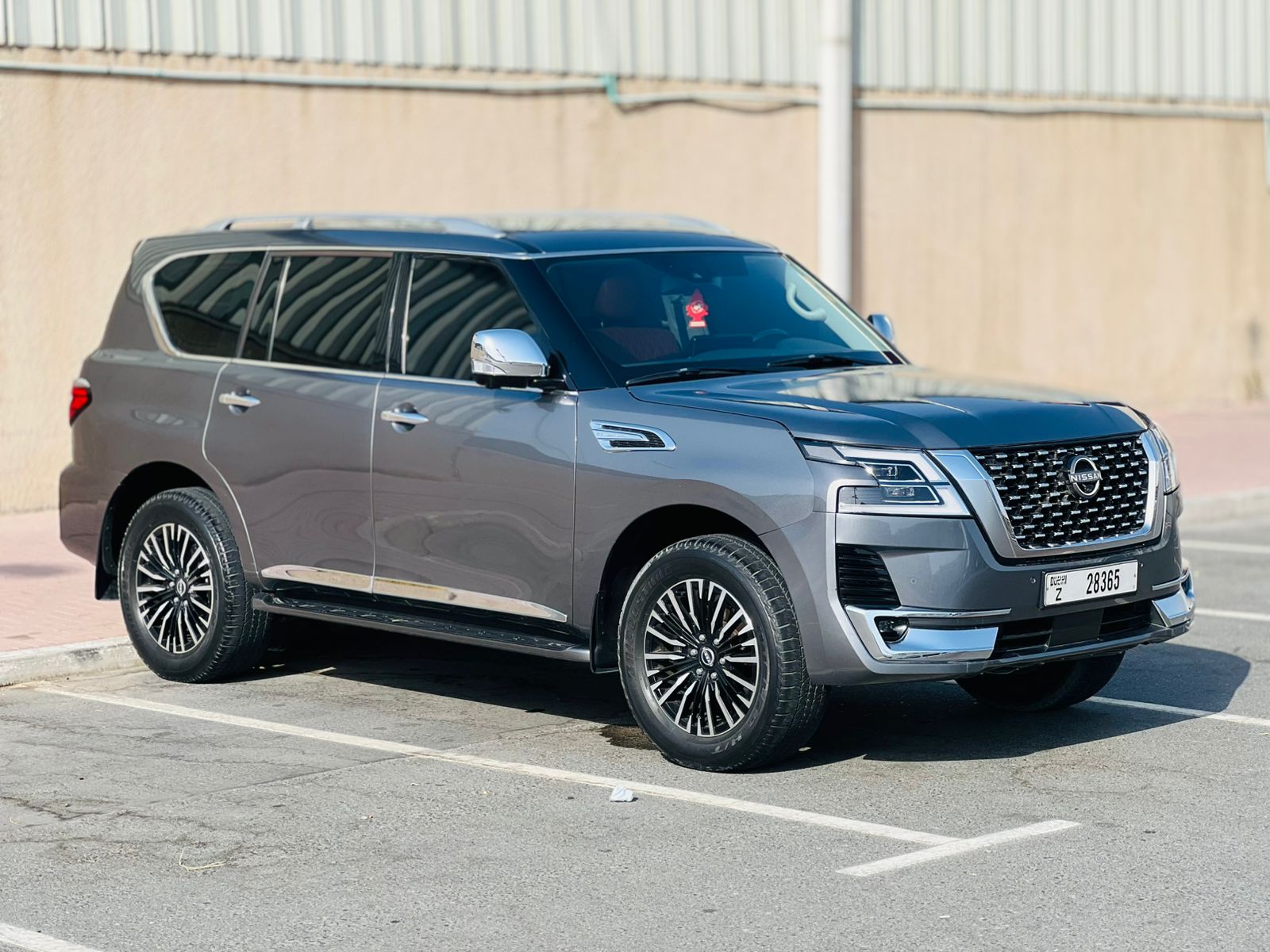 2023 Nissan Patrol Grey for Rent in Dubai rental in Sheikh Zayed Road, Dubai